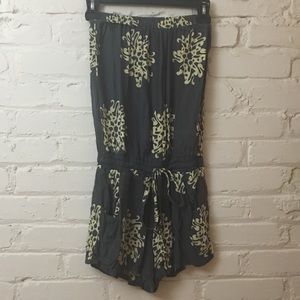 Floral Strapless Romper